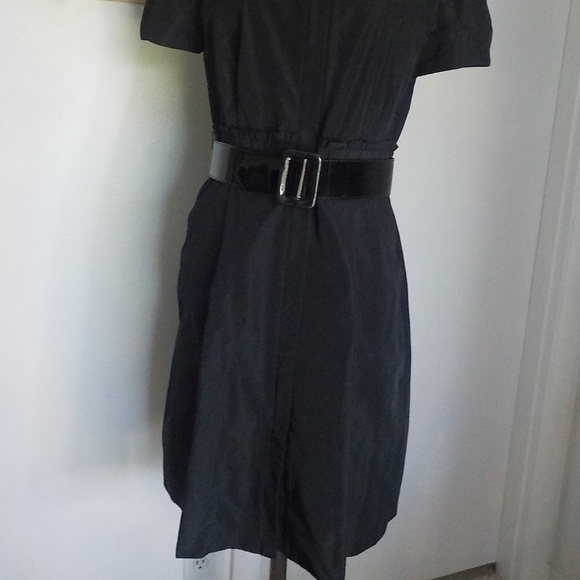 BCBC MaxAzria Black Midi Dress w/Belt - Picture 6 of 7